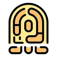 Fingerprint scanner verifying identity for security access vector