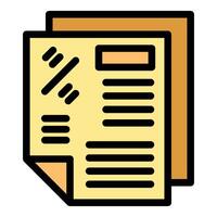 Stack of paper documents with folded corner representing office work vector