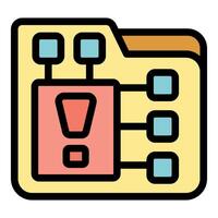 Data folder showing warning message for system error vector