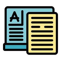 Computer program showing text editing interface with copy pasting function for article writing vector