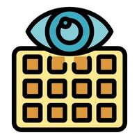 Eye tracking user behavior on website landing page vector