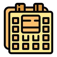 Retro vintage calculator operating displaying calculation vector