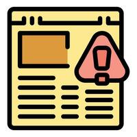 Website alert showing warning message with exclamation mark vector