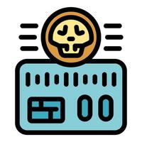 Credit card hacker stealing money using malware and exploiting security flaw vector