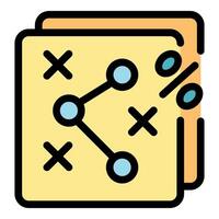 Strategy planning document with charts showing percentage growth vector