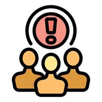 People facing problem thinking about solution finding new idea under exclamation mark vector