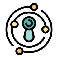 Vr device exploring virtual solar system metaverse experience vector