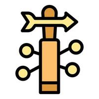 Weather vane showing wind direction with arrow pointing right vector