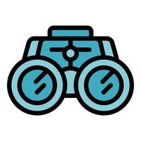 Military binoculars icon for army observation and searching vector