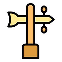 Wind direction indicator showing wind blowing from left side vector