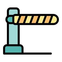 Parking lot barrier gate icon representing access control system vector