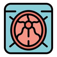 Mri scan showing human brain with neural activity icon vector