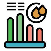 Water consumption monitoring system showing daily usage statistics vector