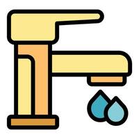 Water faucet dripping showing need for plumber vector