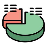 3d pie chart displaying market share with growing statistics vector