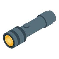 Flashlight lighting the way in isometric view vector