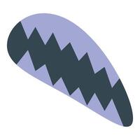 Boomerang showing zigzag pattern representing electricity current flowing vector