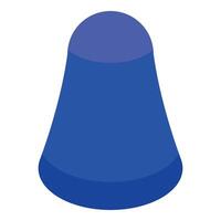 Blue conical gradient filling entire frame with rounded bottom vector