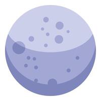 Moon surface with craters showing in purple color palette vector