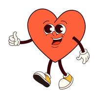 Groovy Heart A Retro-Inspired Symbol of Love and Acceptance vector