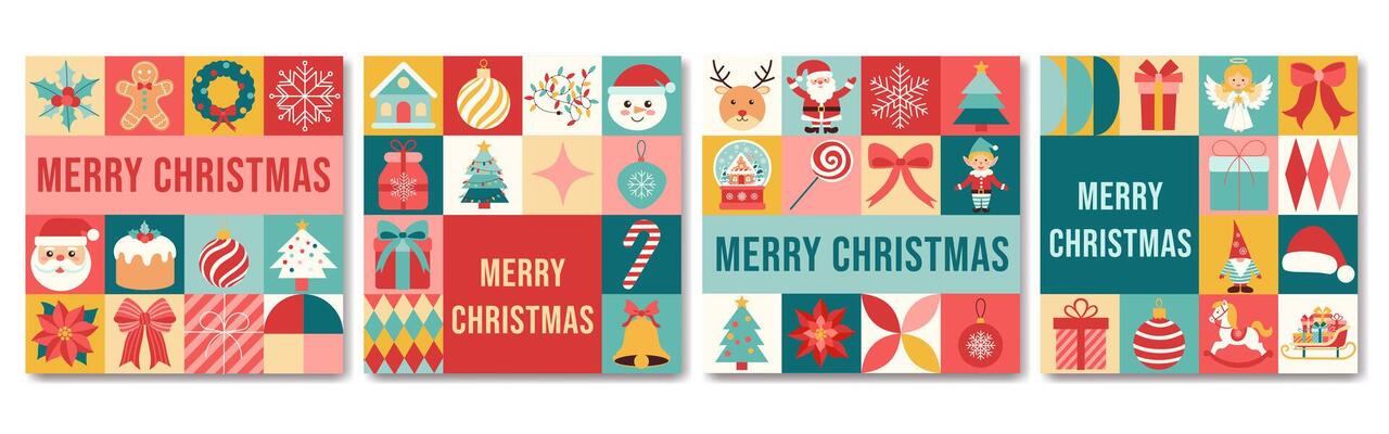 Merry christmas is the message on this colorful poster