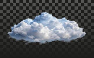 A large cloud of white and blue clouds floating in the sky. The sky is mostly clear, but the clouds are looming large, creating a sense of foreboding and impending rain vector