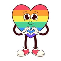 Rainbow Heart A Symbol of Pride and Inclusivity vector