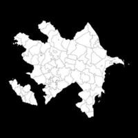 Azerbaijan map with administrative divisions. vector