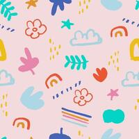shape seamless pattern with soft pink vector