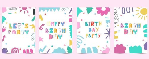 shape paper cut out background with colorful vector