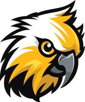 The head of an eagle is shown on a white background vector
