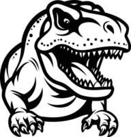 A t - rex dinosaur head with its mouth open vector