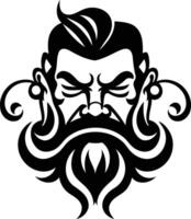 A bearded man with a mustache and beard vector