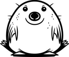 A cartoon penguin is standing in front of a white background vector