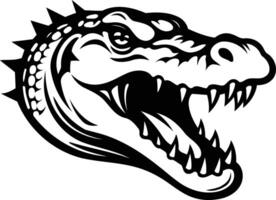 A crocodile head with sharp teeth and sharp teeth vector