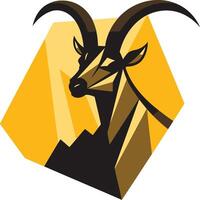 The goat head is in the shape of a triangle vector