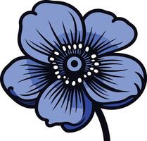 An image of a blue flower vector