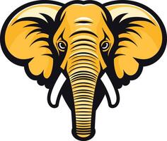An elephant head with tusks on it vector