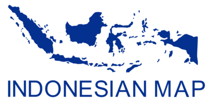 Indonesian Map in Blue Color, Map of Indonesia, can use for App, Art Illustration, Website, Pictogram, Infographic or Graphic Design Element png