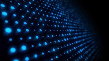 Blue tech background with a glowing grid of digital data lights streaming past the camera. Big data network server concept. This sleek modern technology background is full HD and a loop. video