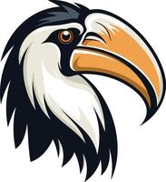 A head of a toucan bird vector