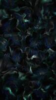 Dark abstract floral background with gently swirling flowers in deep shades of green, blue and black. Moody artistic watercolor effect. This elegant vertical background is full HD and looping. video