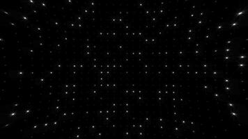 LED lights background with a grid of twinkling bright white lights. Blinking stage lights animation. This minimalist background is full HD and looping. video