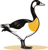 A goose standing on a white background vector