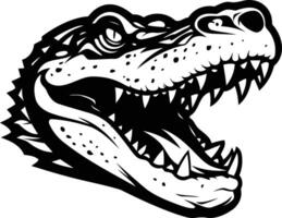 A crocodile head with its mouth open vector