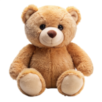 Isolated 3D Realistic Teddy bear on Transparent Background Cutout png