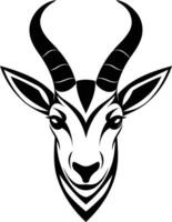 An antelope head with horns on a white background vector