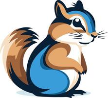 A cartoon squirrel with blue and brown fur vector