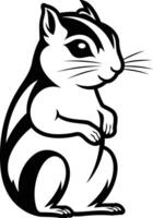 Chipmunk coloring pages vector