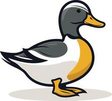 A cartoon duck standing on a white background vector